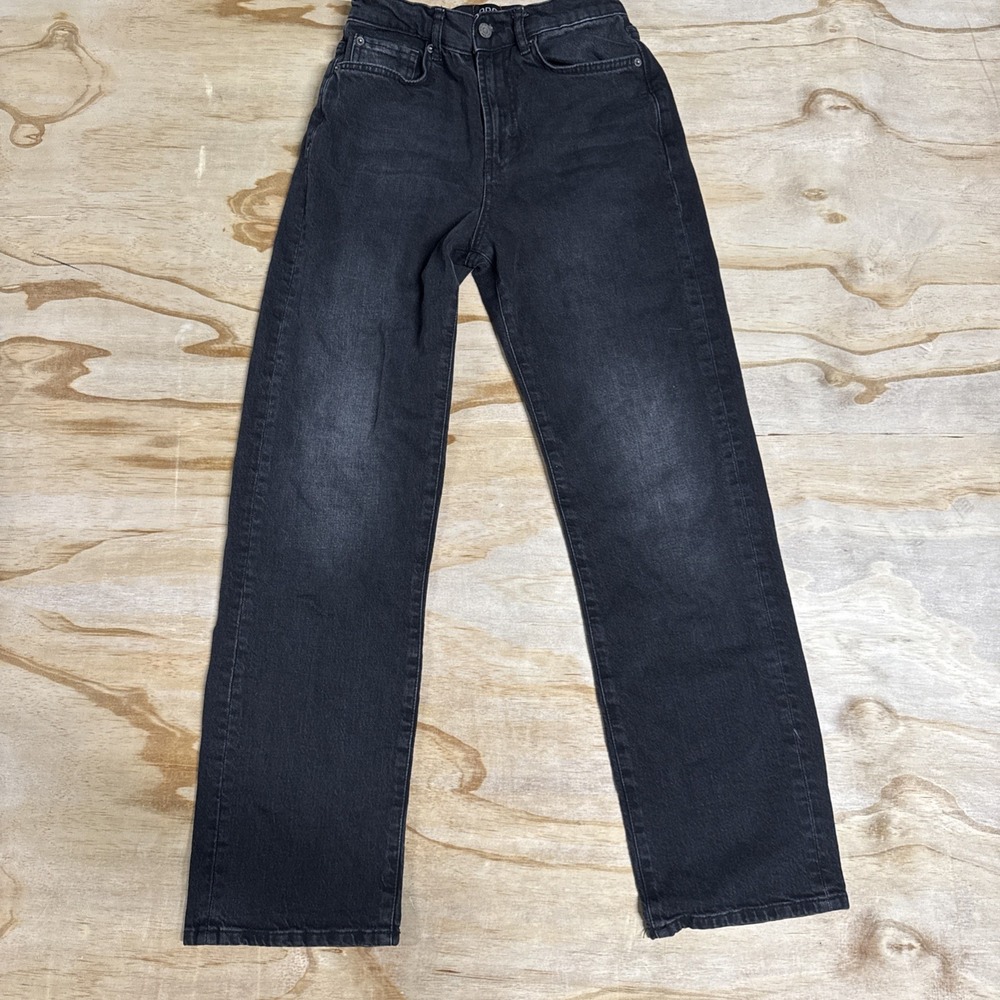 BDG URBAN OUTFITTERS BLACK STRETCH COWBOY STRAIGHT LEG‎ HIGH RISE JEANS SZ 27